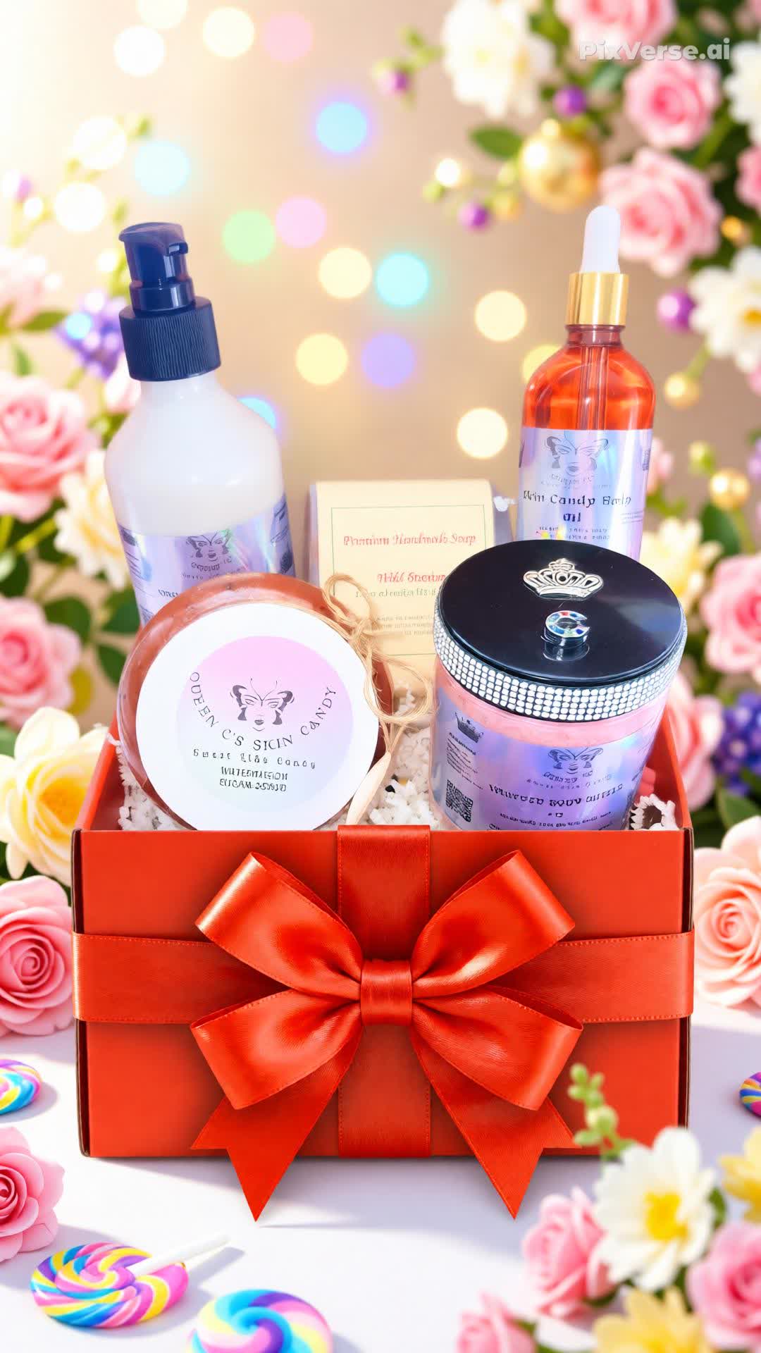 DELUXE EDP PERFUME GIFT BOX-WHIPPED BODY BUTTER, OIL, BODY GEL, CANDLE -Over 100 scents