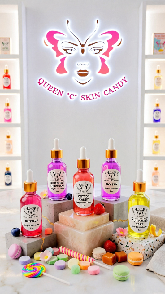 QUEEN C'S SCENTED BODY OIL -Over 100 scents