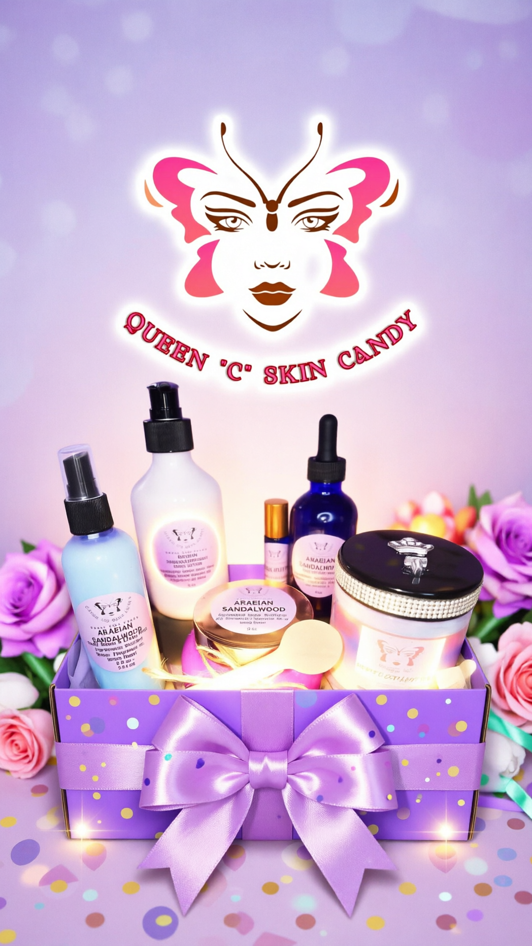 DELUXE EDP PERFUME GIFT BOX-WHIPPED BODY BUTTER, OIL, BODY GEL, CANDLE -Over 100 scents
