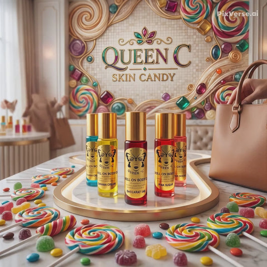 QUEEN C'S ROLL-ON BODY OIL -Over 100 scents