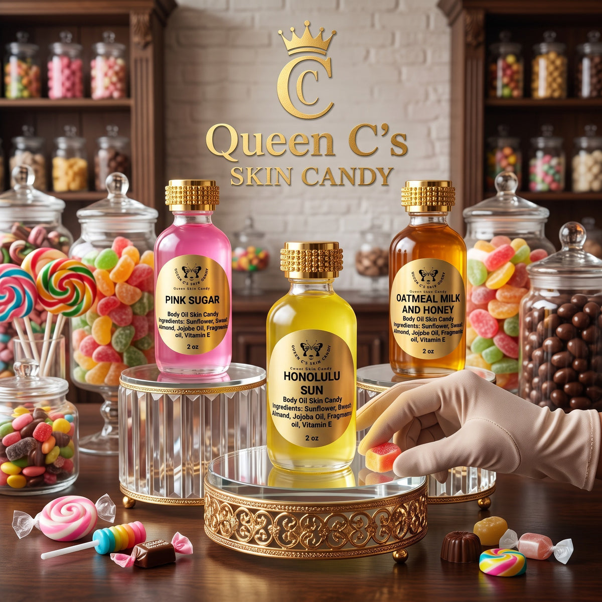 QUEEN C'S SCENTED BODY OIL -Over 100 scents