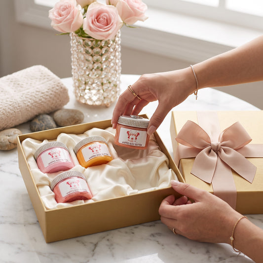 WHIPPED BODY BUTTER 2 oz SAMPLER PACK: PICK 4 -Over 100 scents with bling lid and initial