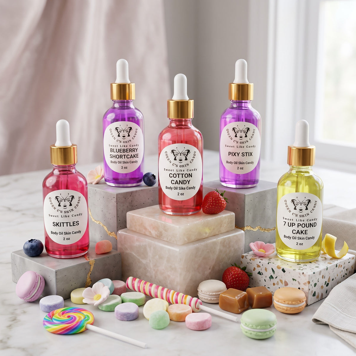 QUEEN C'S SCENTED BODY OIL -Over 100 scents