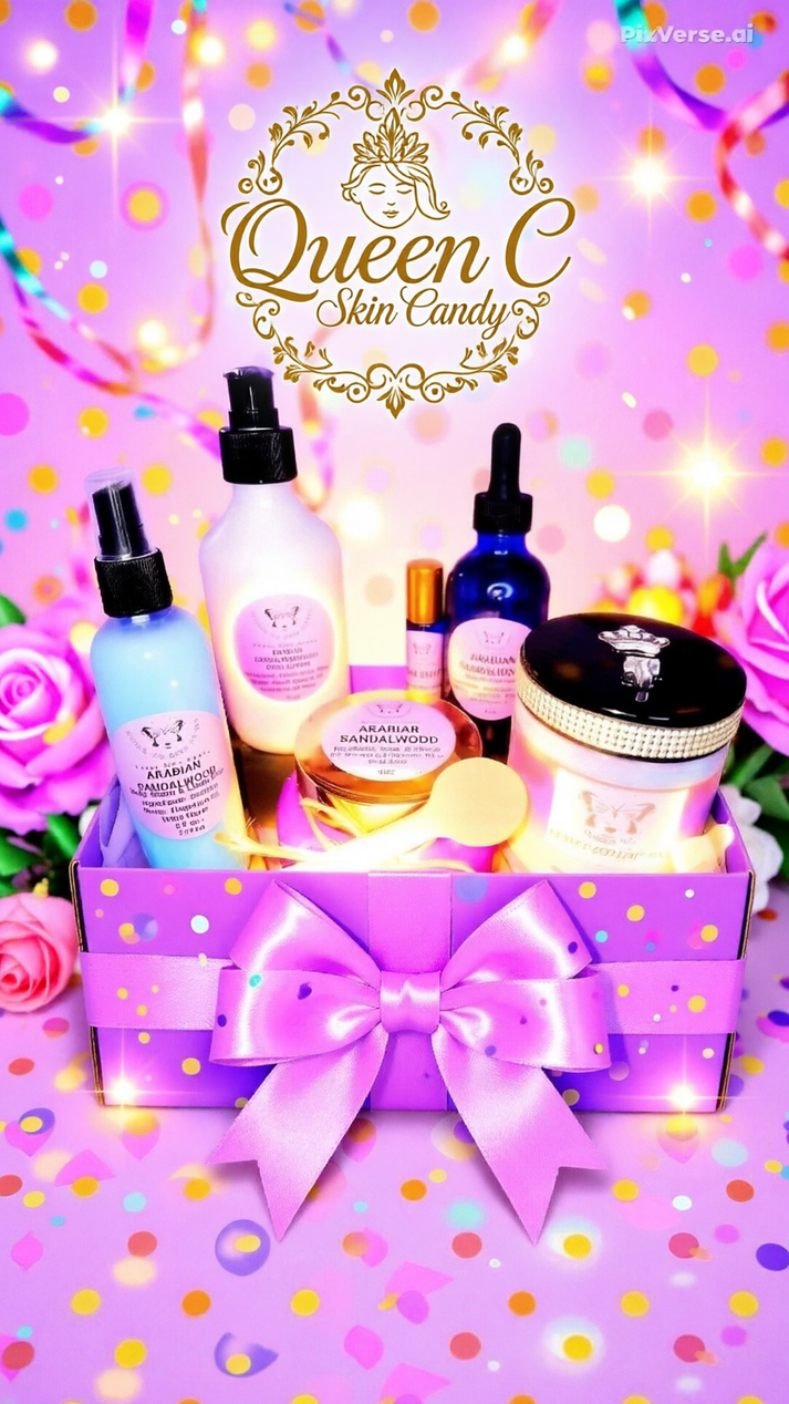 DELUXE EDP PERFUME GIFT BOX-WHIPPED BODY BUTTER, OIL, BODY GEL, CANDLE ...