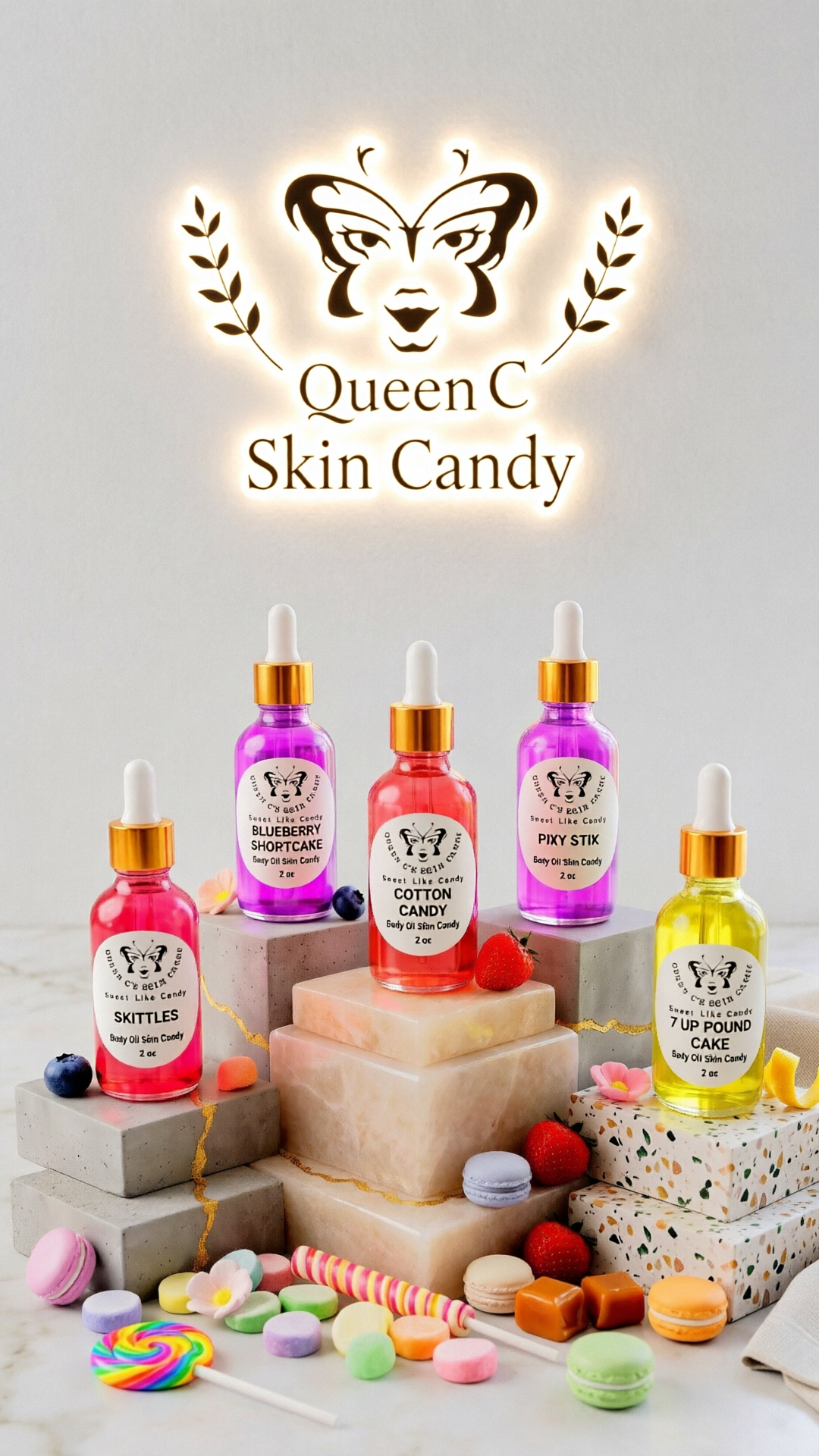 QUEEN C'S SCENTED BODY OIL -Over 100 scents