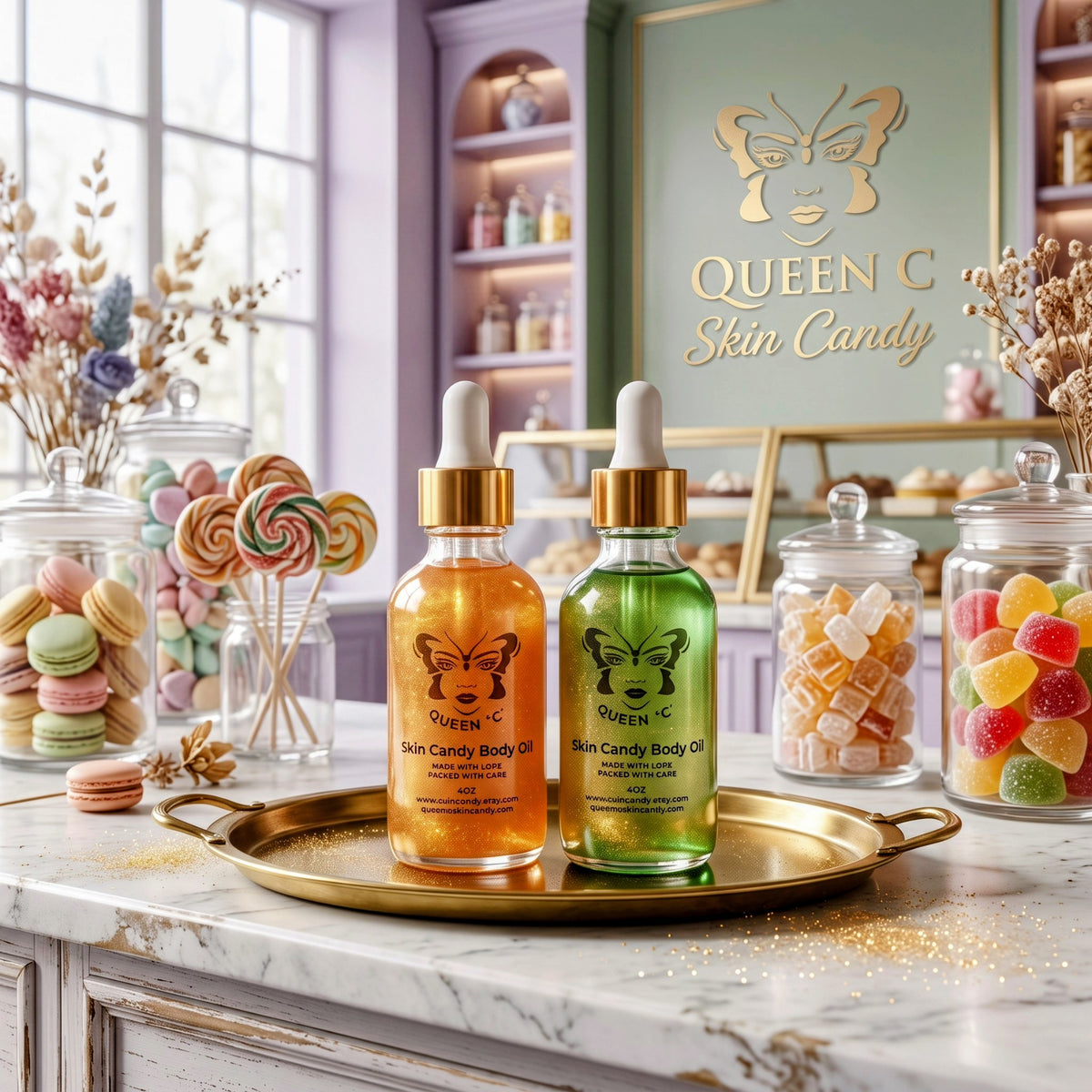 QUEEN C'S SCENTED BODY OIL -Over 100 scents