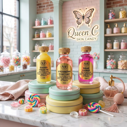 QUEEN C'S SCENTED BODY OIL -Over 100 scents